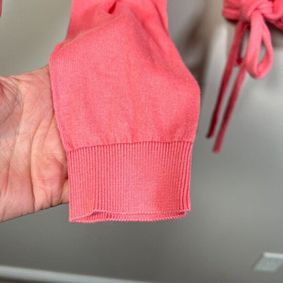 Lovers + Friends Wrap It Sweater Size Rose Small Pink Balletcore Feminine Crop - Picture 7 of 12